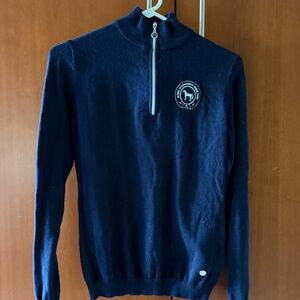 Harcour Equestrian x Desert Horse Park Women's 1/4 Zip Sweater in Navy size XS